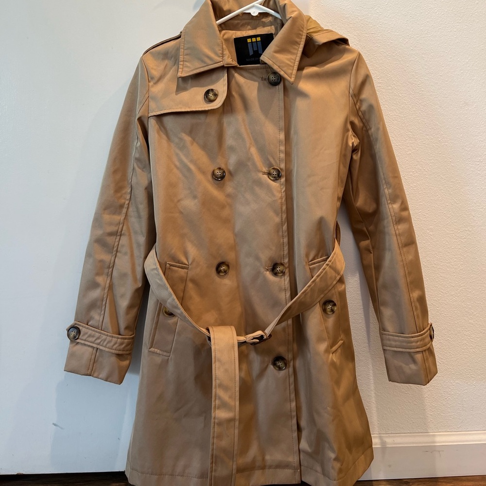 Belted trench coat